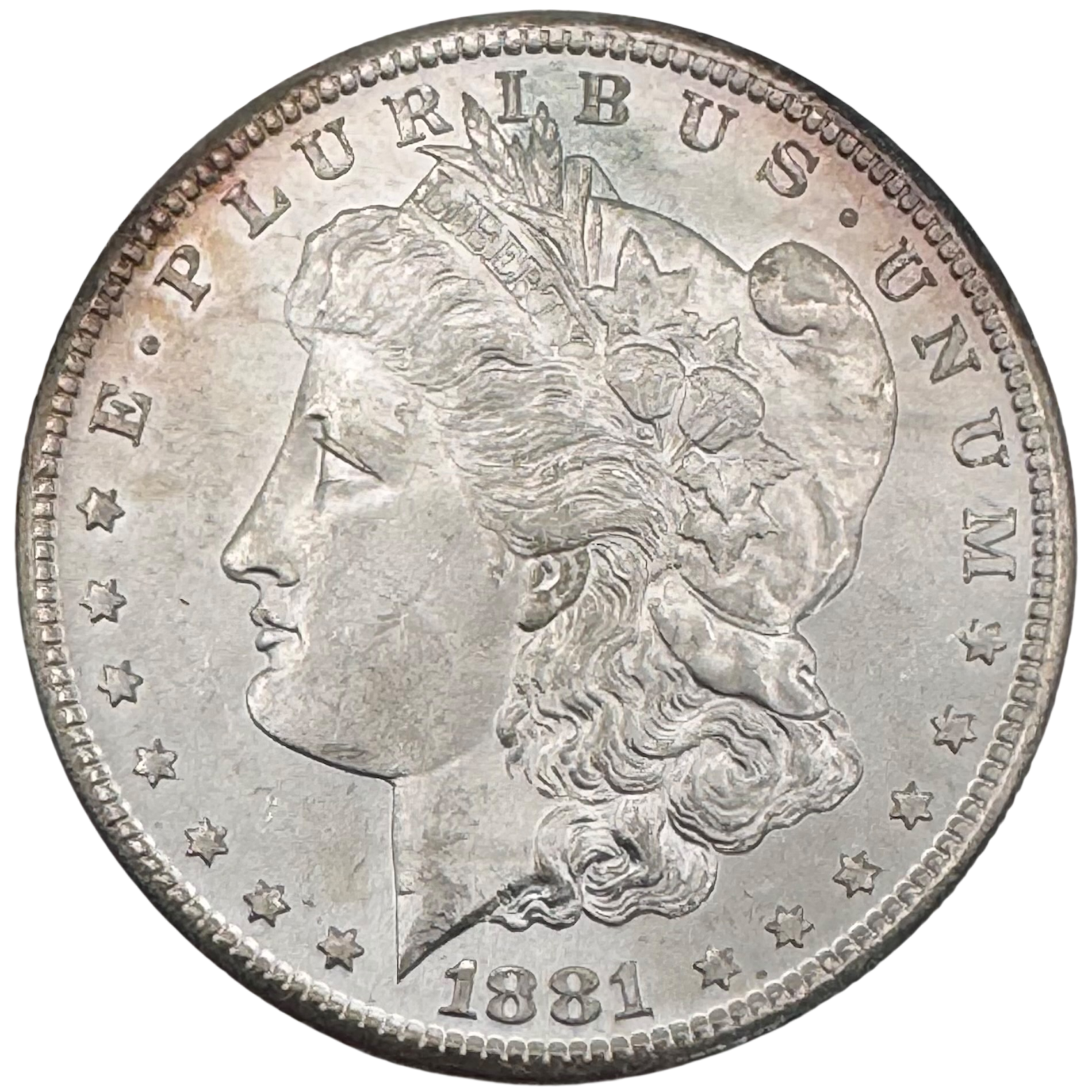 1881s Silver Morgan Dollar Choice Brilliant Uncirculated Coin 1881 1881s Silver Morgan Dollar Choice Brilliant Uncirculated Coin
