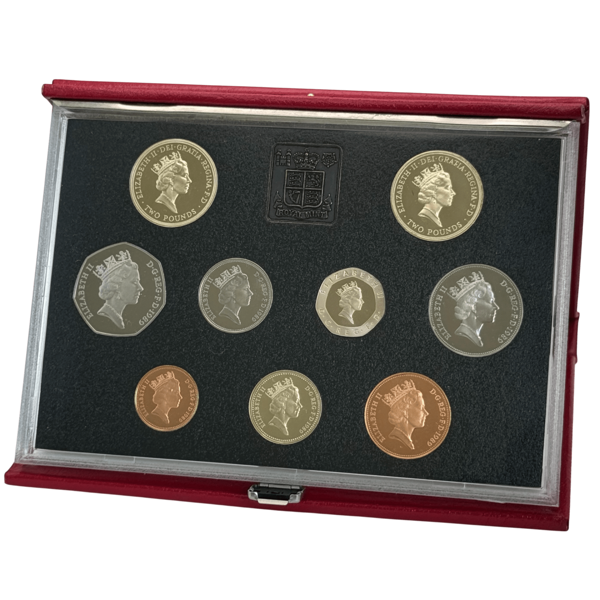 1989 United Kingdom De-luxe Proof Coin Set 1989 1989 United Kingdom De-luxe Proof Coin Set