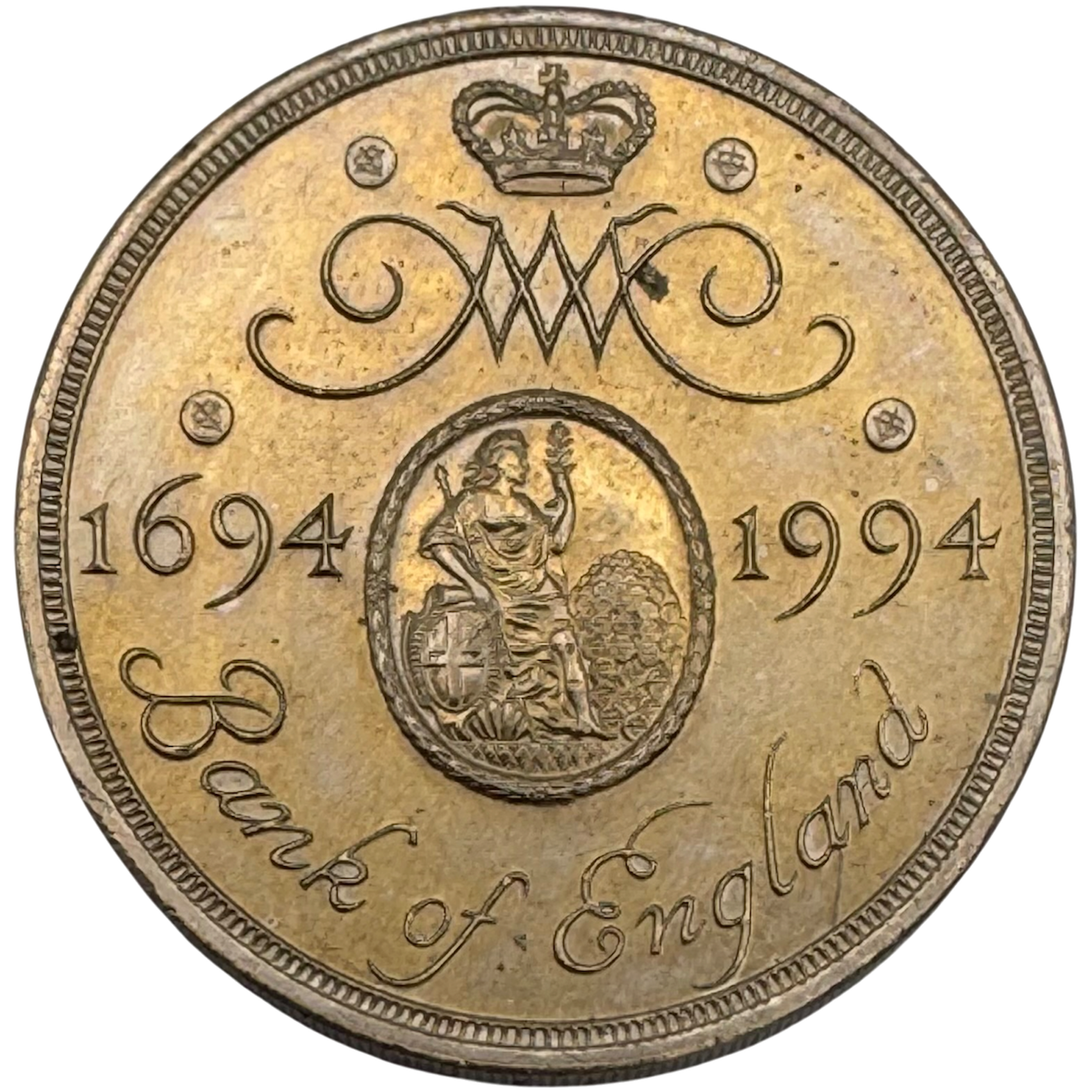 Bank of England Tercentenary 1994 Circulated £2 Coin £2 coin Bank of England Tercentenary 1994 Circulated £2 Coin