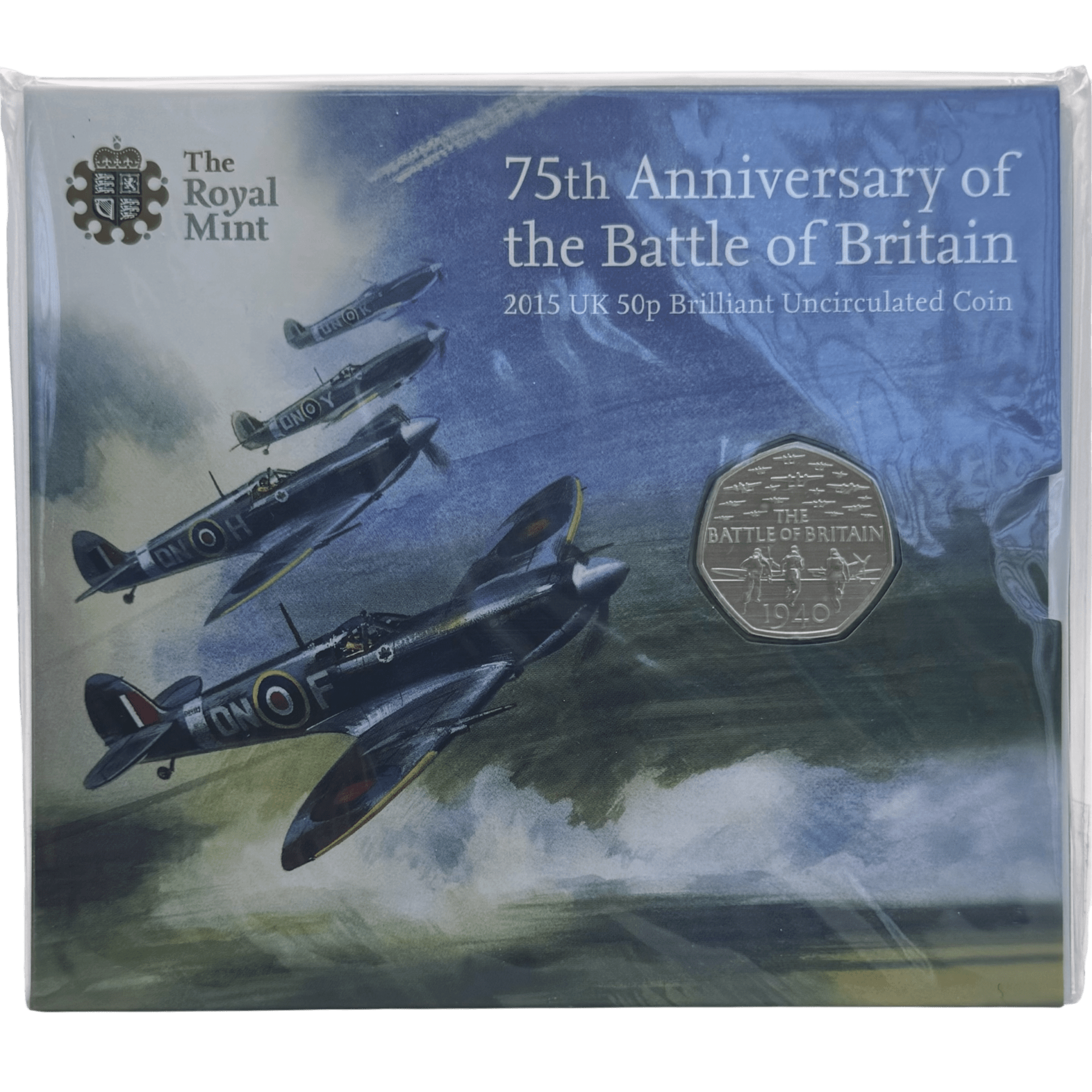 2015 75th Anniversary of The Battle of Britain 50p Brilliant Uncirculated Coin in Blister Pack 2015 2015 75th Anniversary of The Battle of Britain 50p Brilliant Uncirculated Coin in Blister Pack