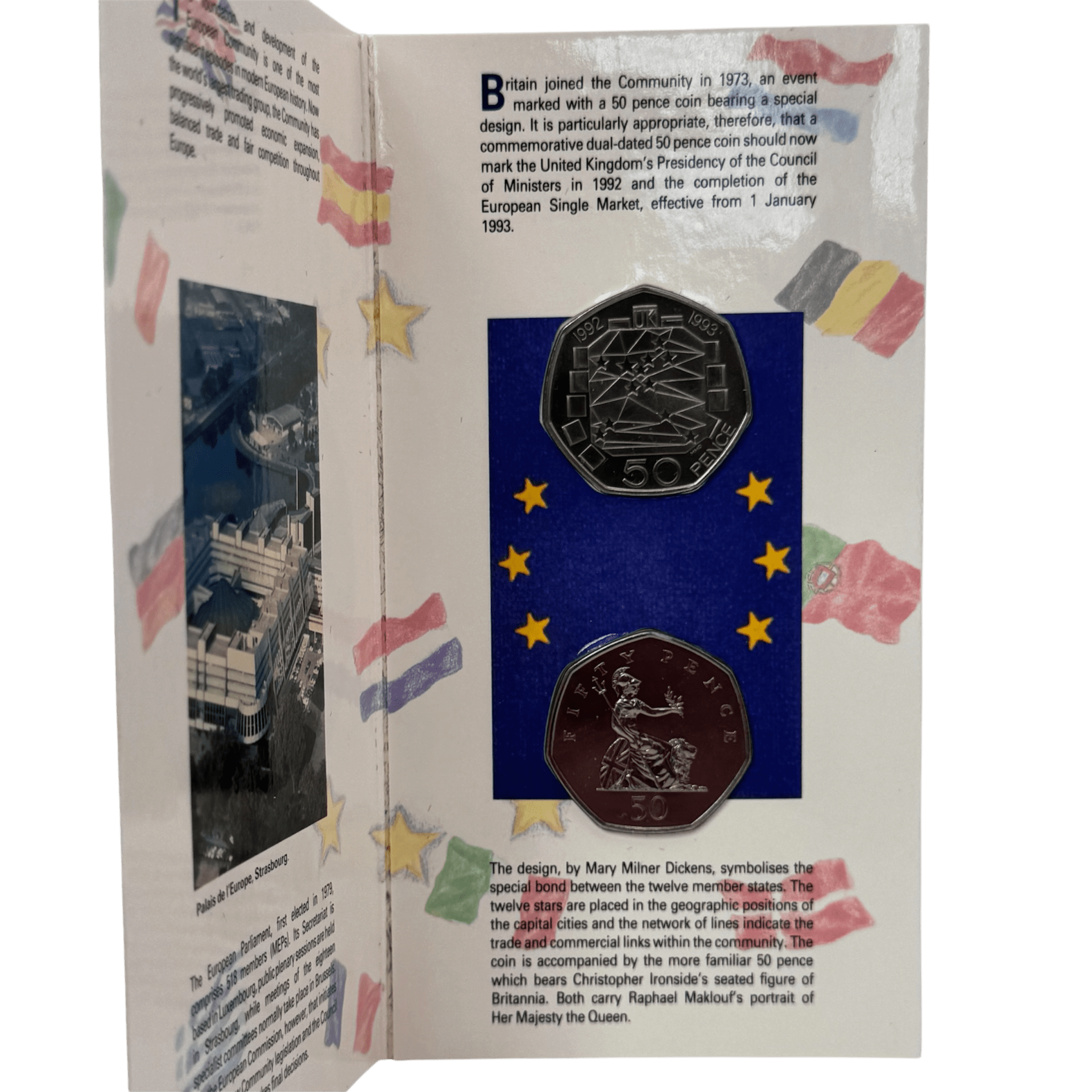 Europe 1992-1993 Commemorative 50p Issue in Blister Pack 1992 Europe 1992-1993 Commemorative 50p Issue in Blister Pack