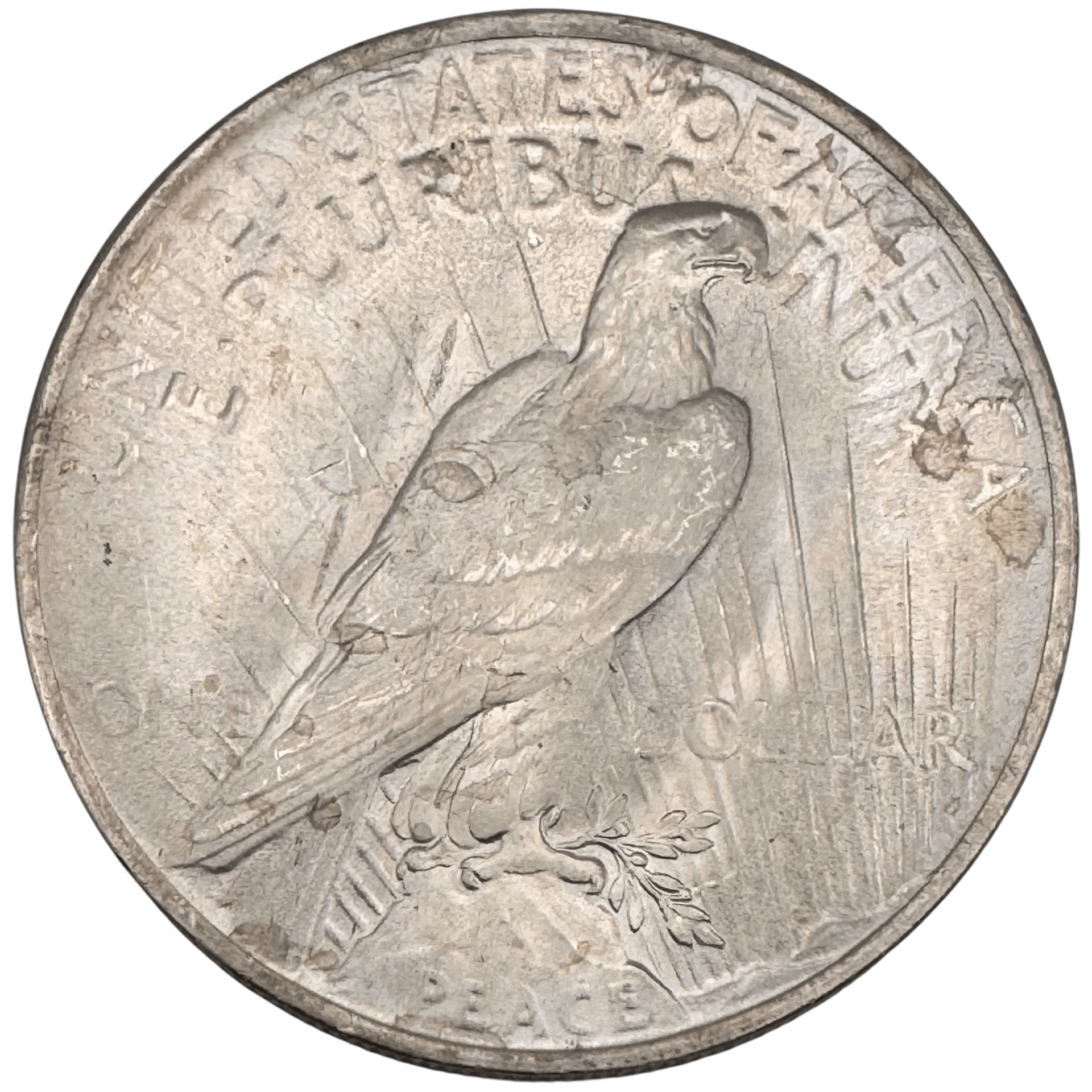 USA 1922 .900 Silver Peace Dollar About Brilliant Uncirculated 1922 USA 1922 .900 Silver Peace Dollar About Brilliant Uncirculated
