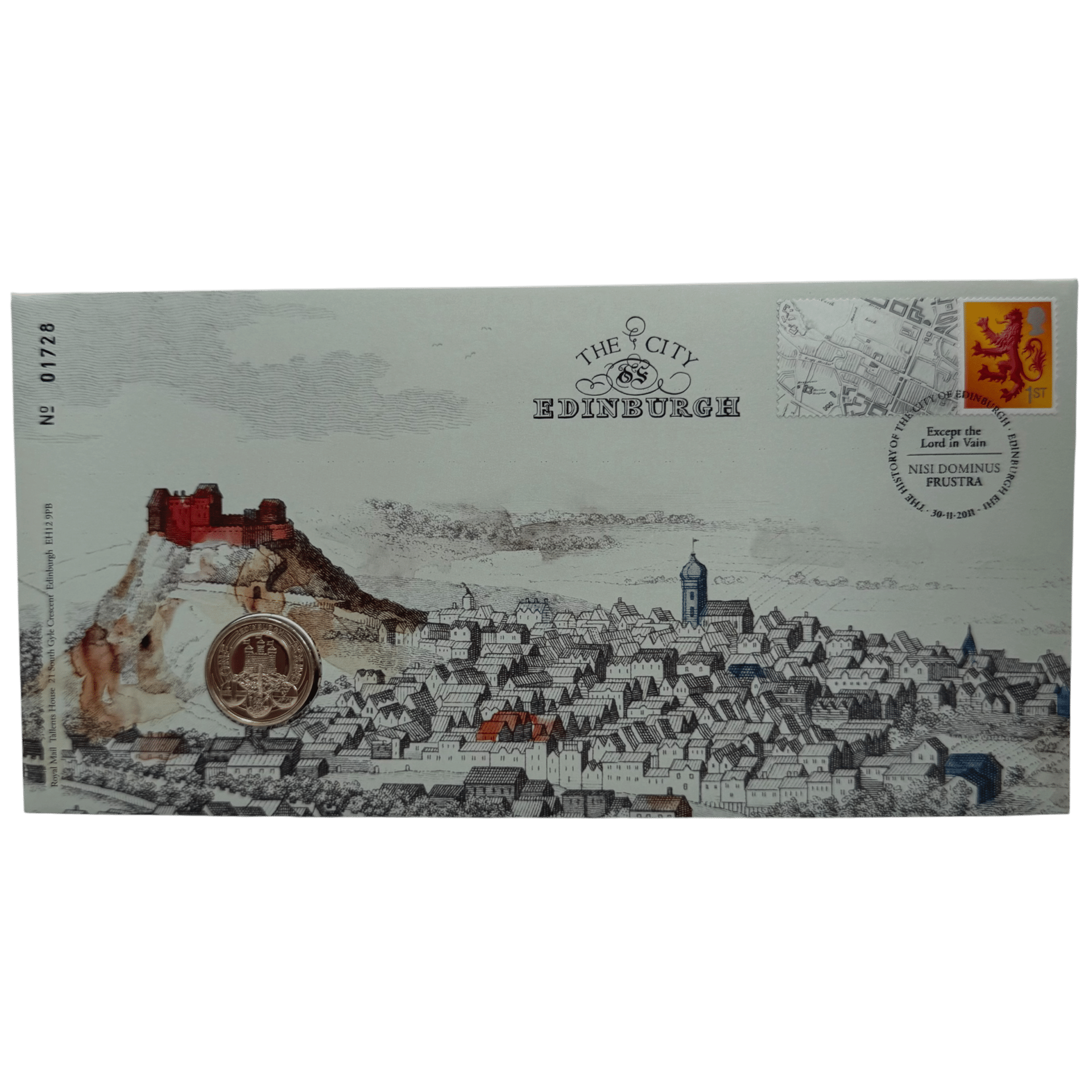 2011 The City of Edinburgh £1 Brilliant Uncirculated Coin Cover 2011 2011 The City of Edinburgh £1 Brilliant Uncirculated Coin Cover