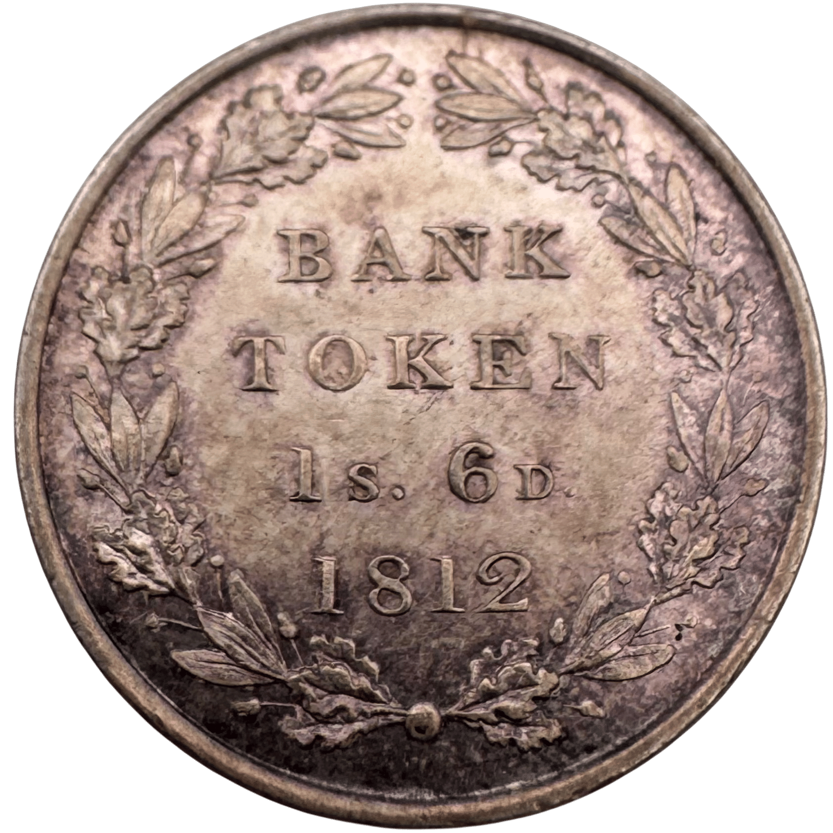 1812 George III Bank Token 1s 6d Laurette Head Choice Uncirculated 1812 1812 George III Bank Token 1s 6d Laurette Head Choice Uncirculated