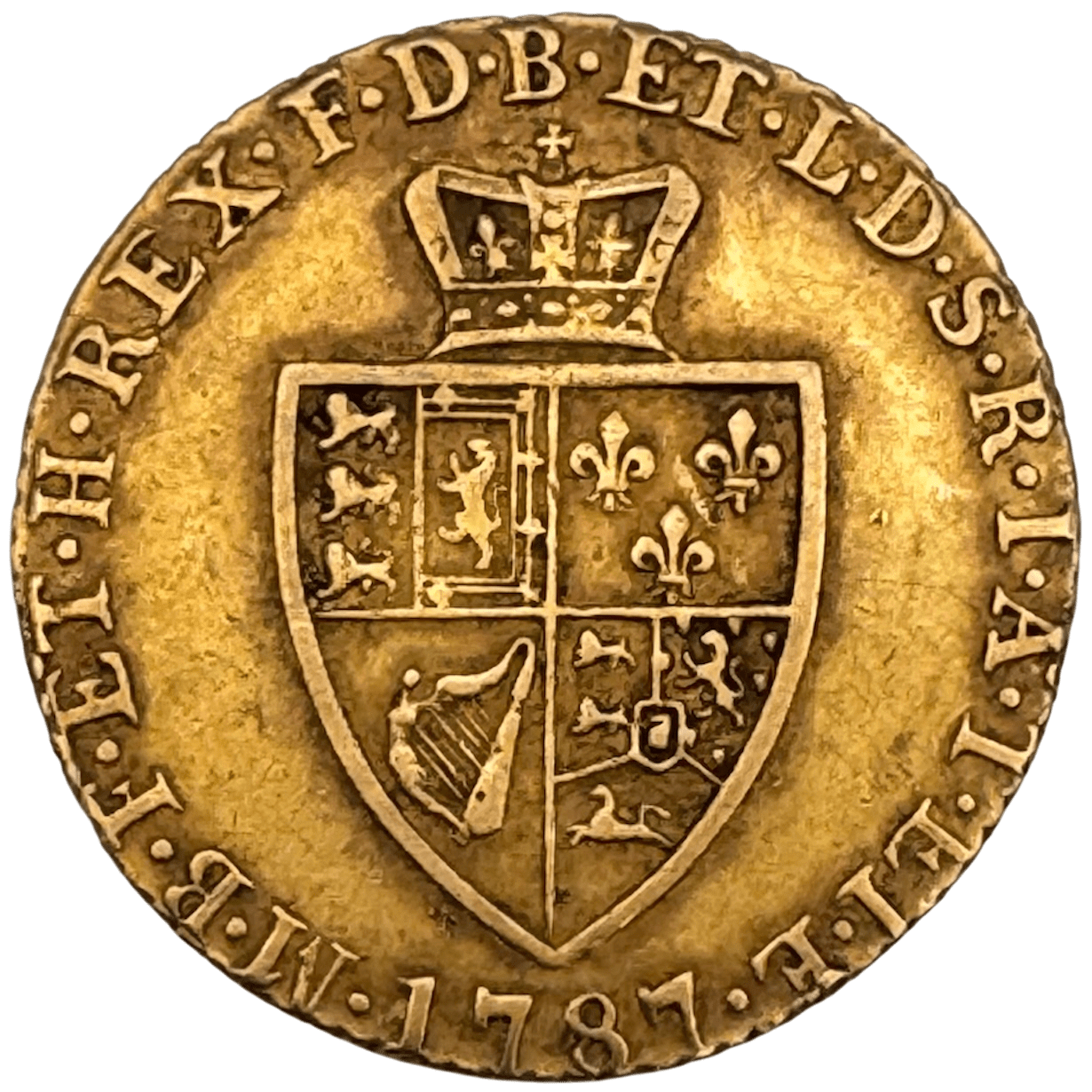 1787 George III Spade Half Guinea About Very Fine 1787 1787 George III Spade Half Guinea About Very Fine